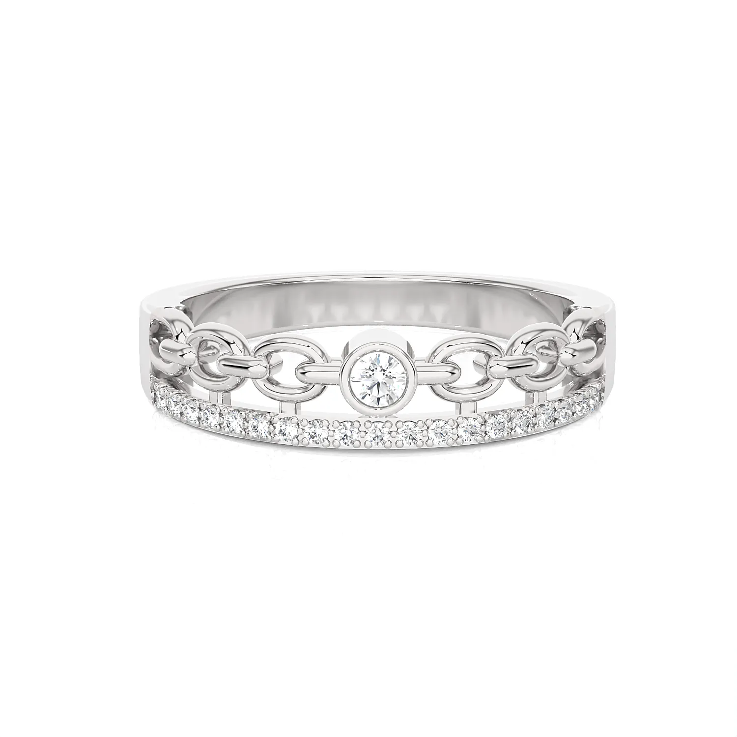 1/10 ctw Round Lab Grown Diamond Anniversary Ring