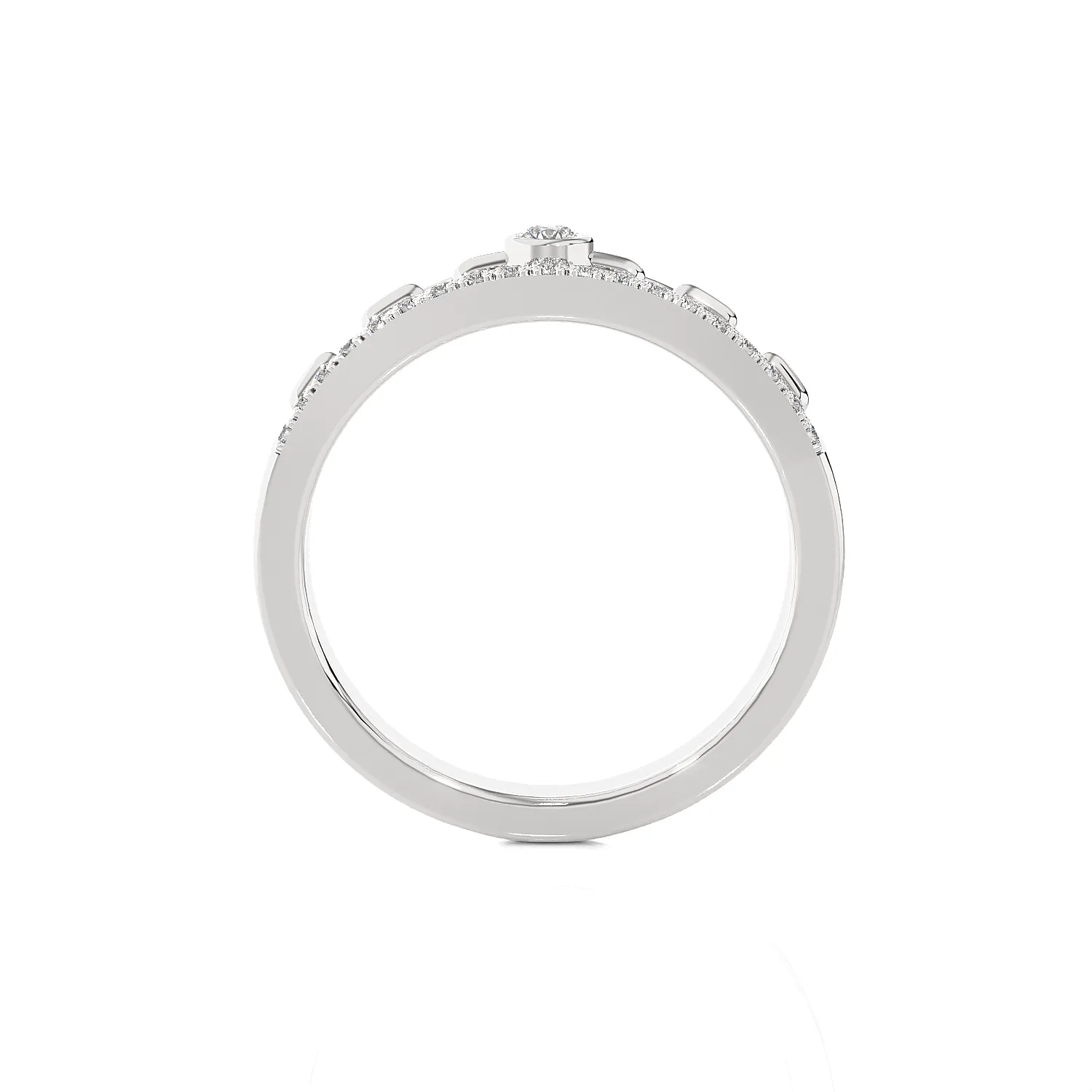 1/10 ctw Round Lab Grown Diamond Anniversary Ring