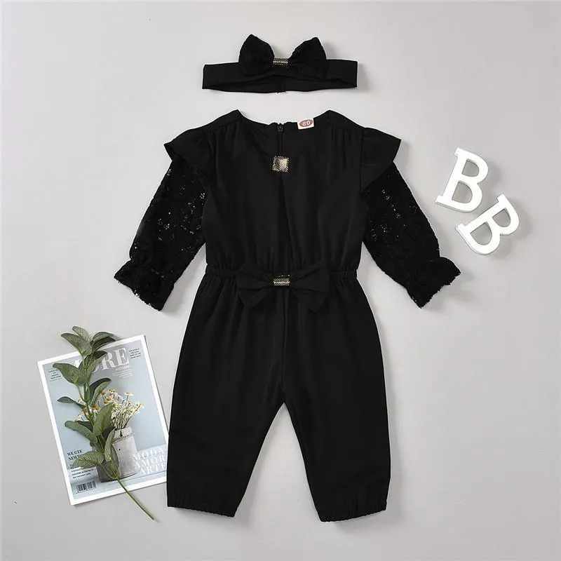 2-piece Overalls & Headband for Toddler Girl