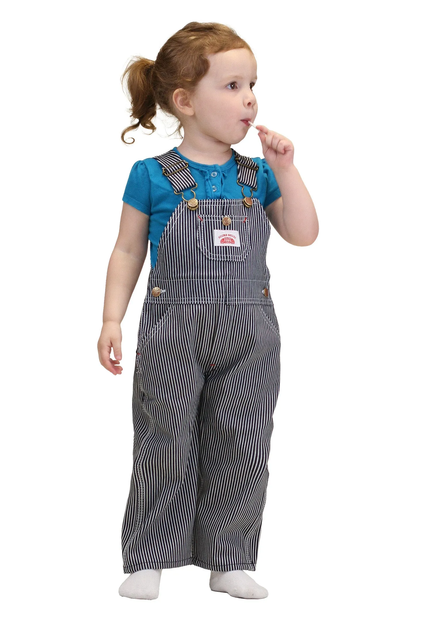 #61 Kid's Playwear Hickory Stripe Bib Overalls - MADE IN USA