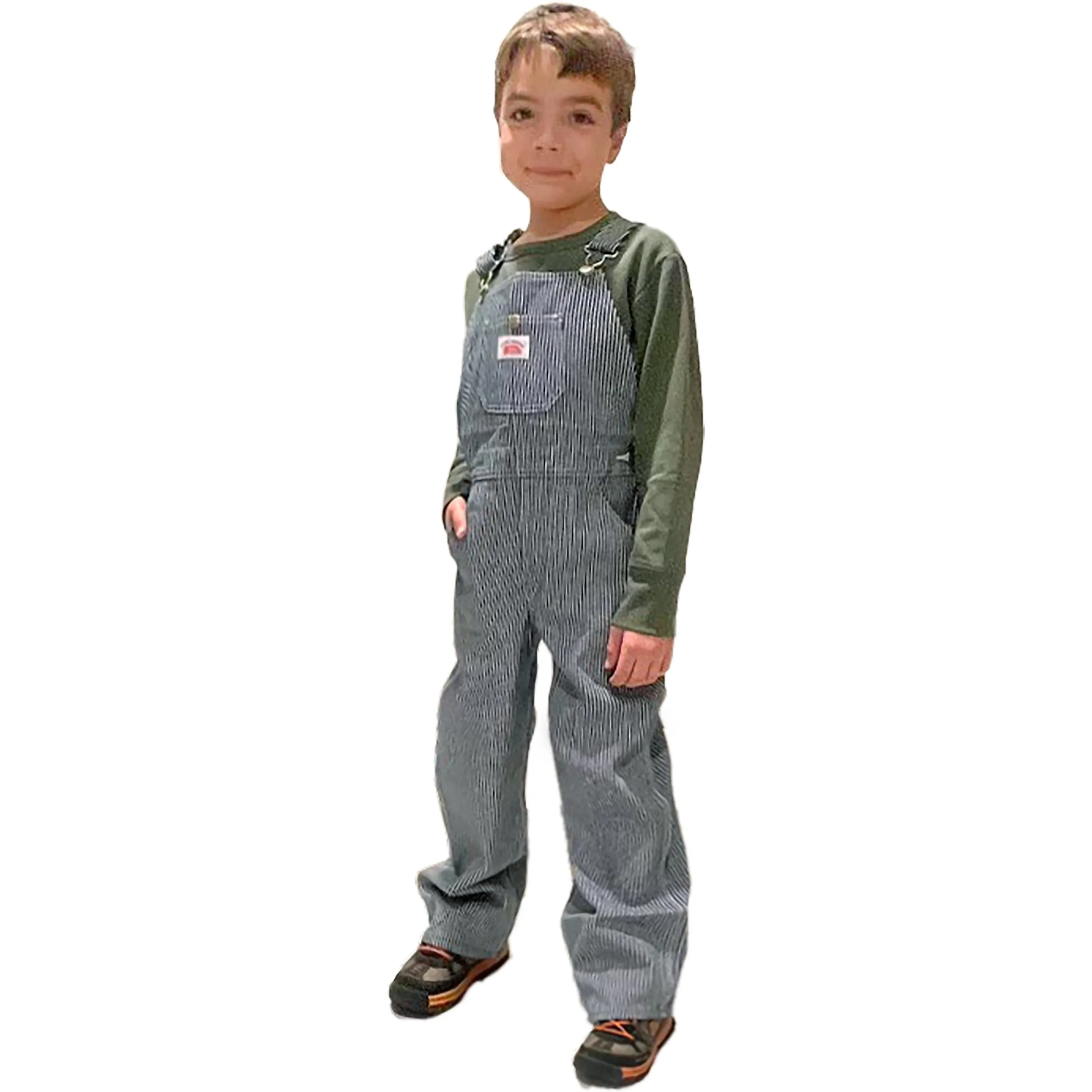 #63 Youth Hickory Stripe Bib Overalls - MADE IN USA