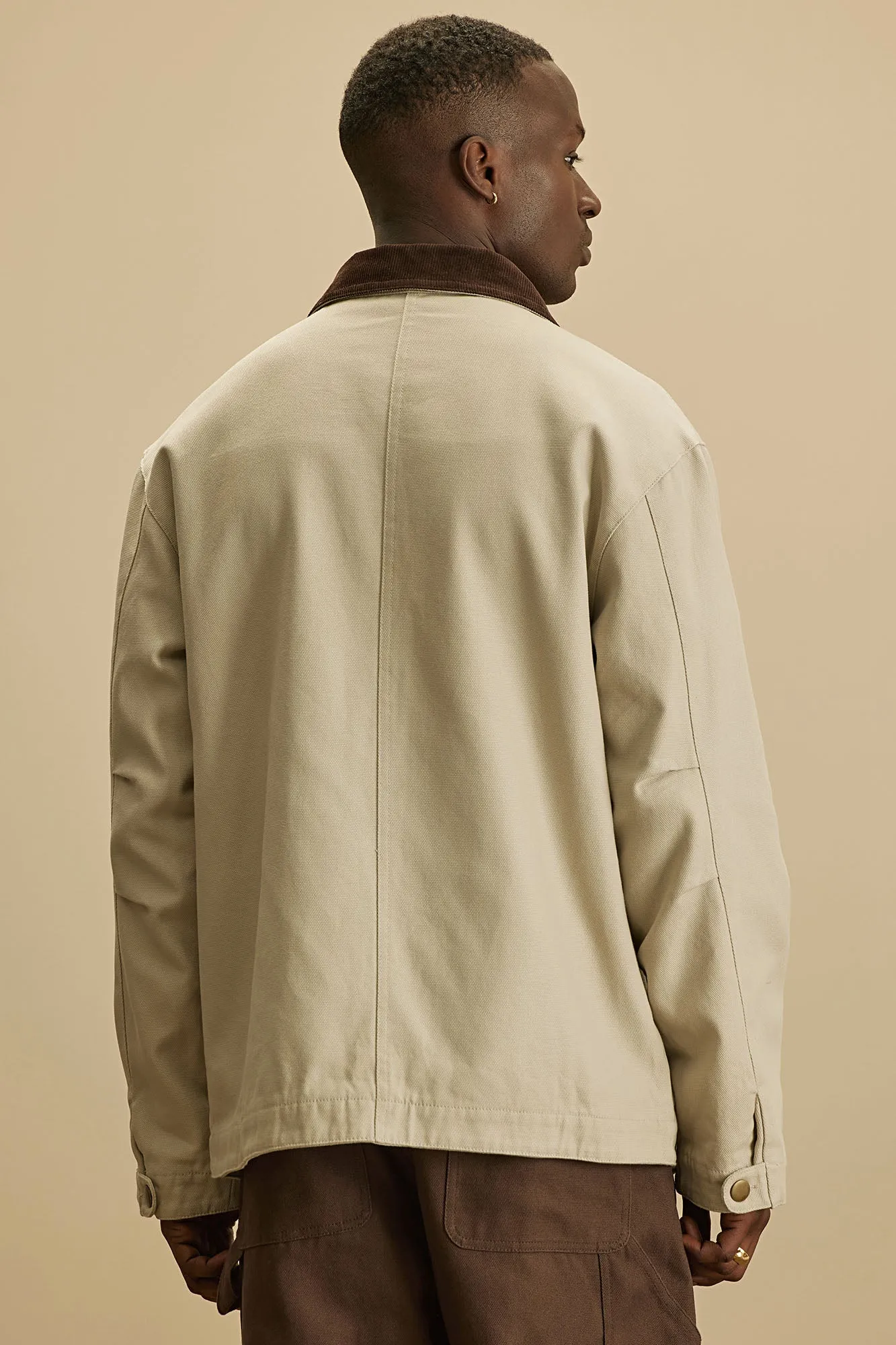 Alexander Utility Canvas Chore Jacket - Off White