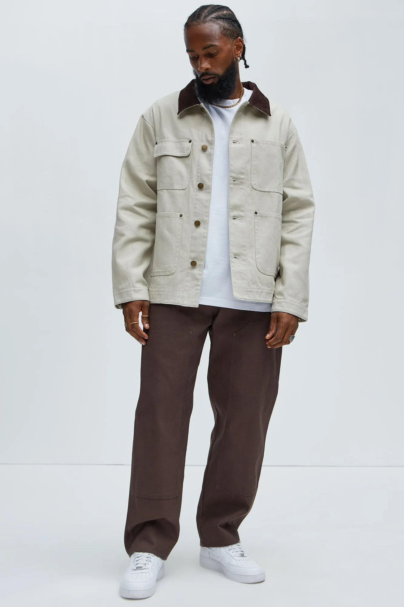 Alexander Utility Canvas Chore Jacket - Off White