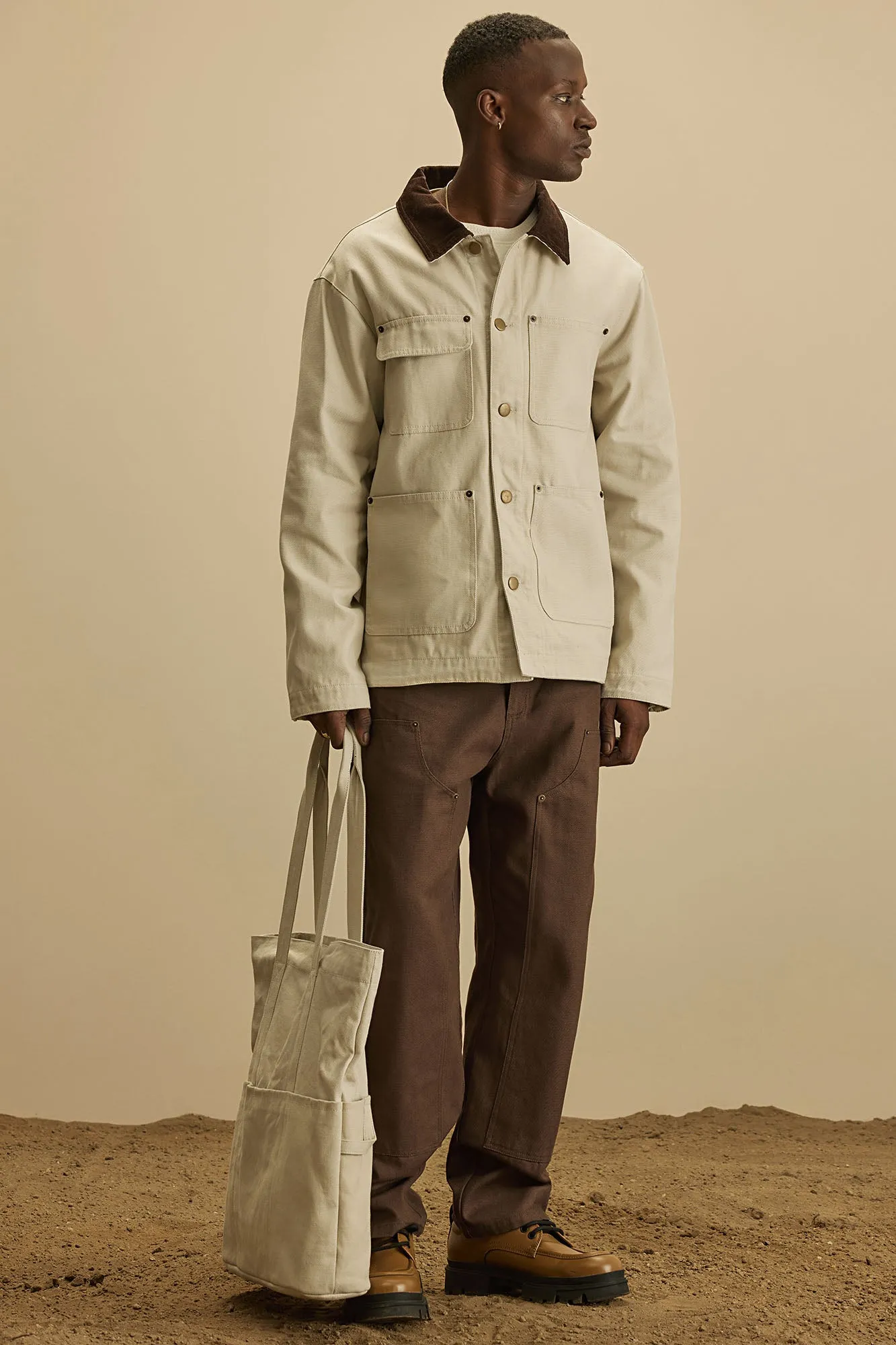 Alexander Utility Canvas Chore Jacket - Off White