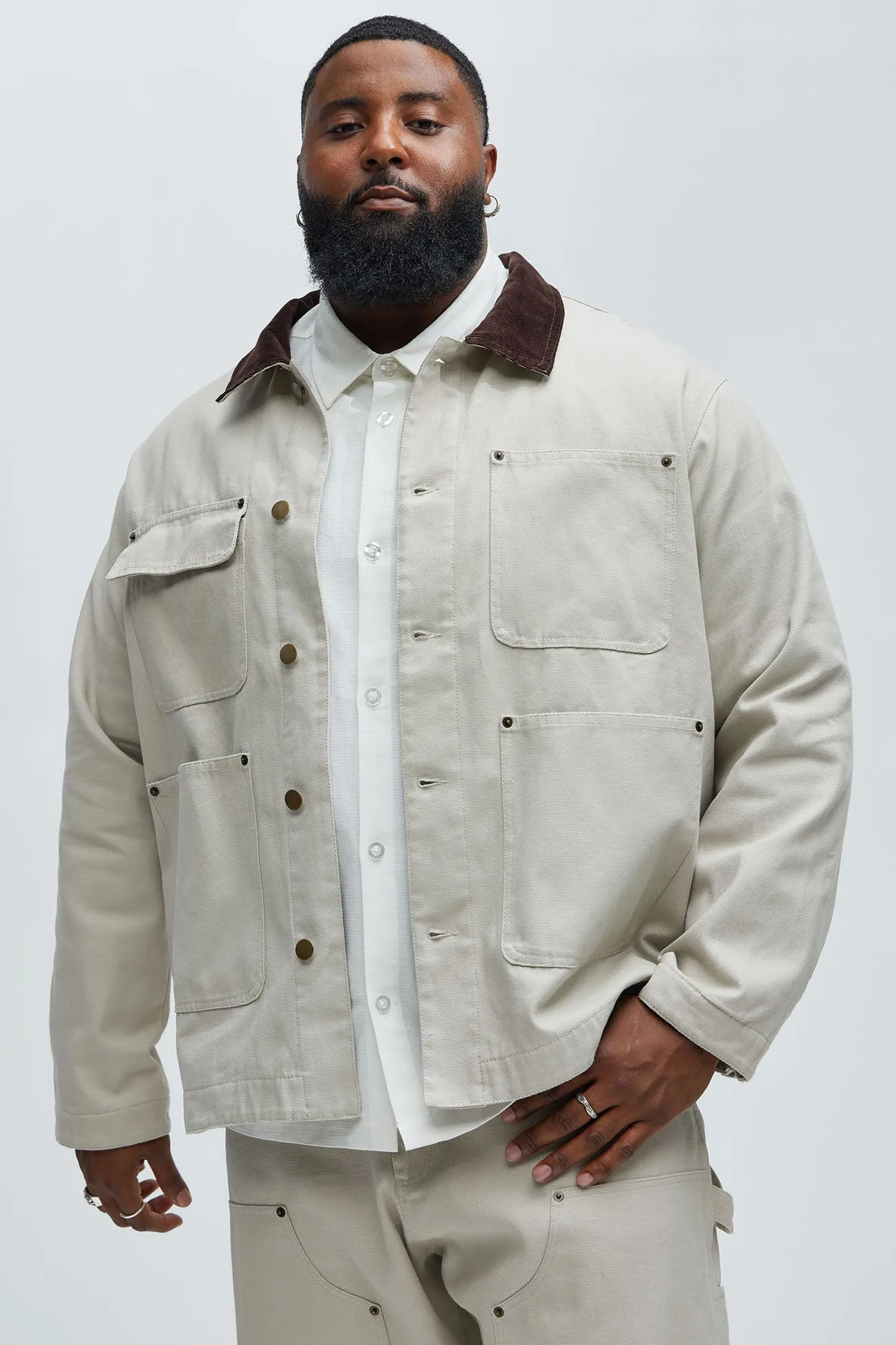 Alexander Utility Canvas Chore Jacket - Off White