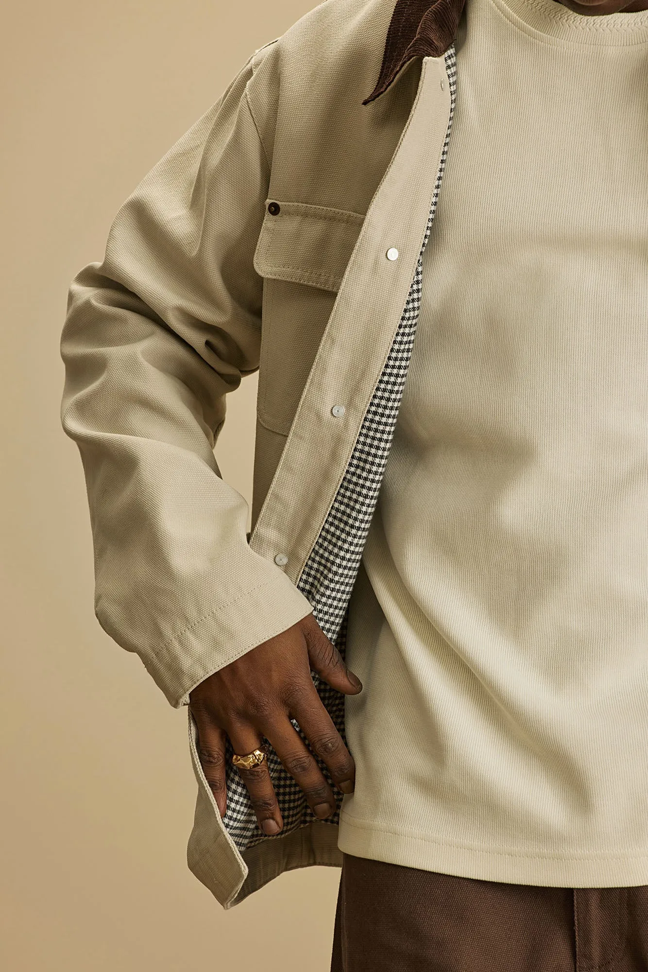 Alexander Utility Canvas Chore Jacket - Off White