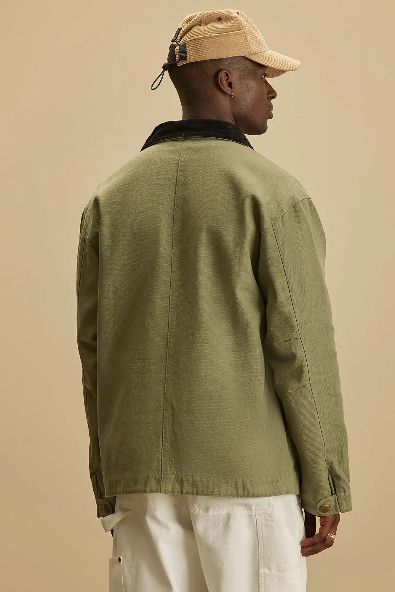 Alexander Utility Canvas Chore Jacket - Olive