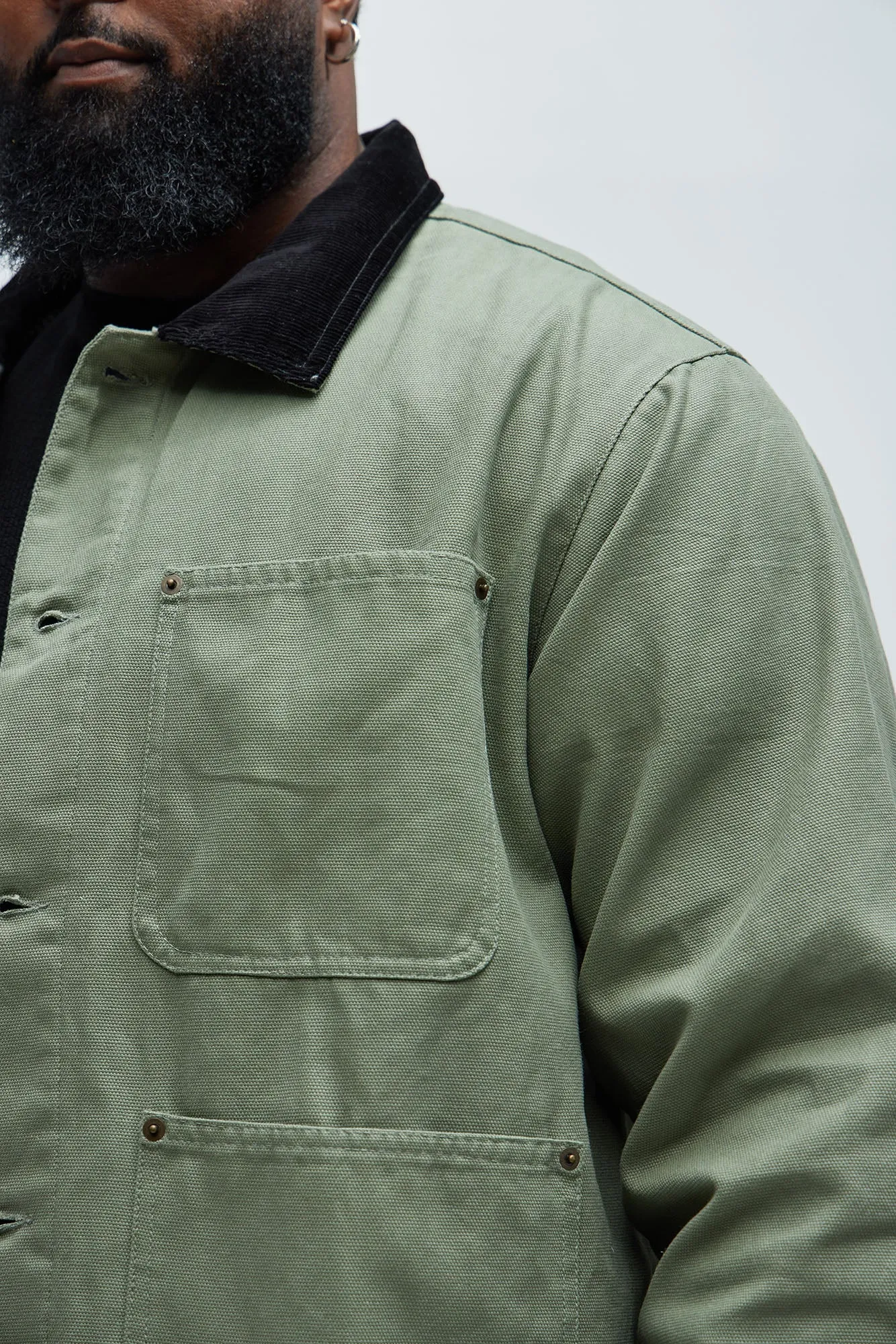 Alexander Utility Canvas Chore Jacket - Olive