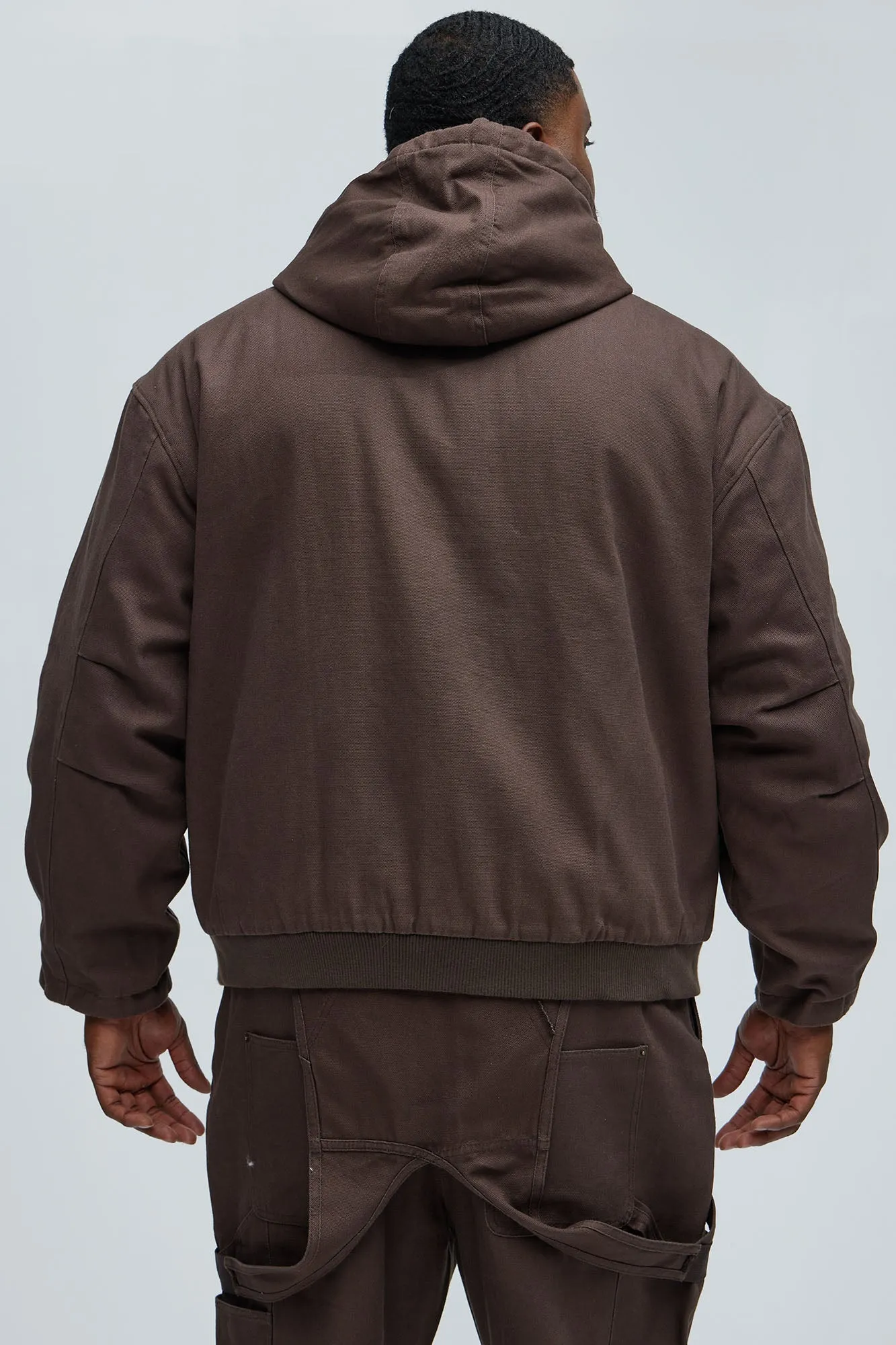 Alexander Utility Canvas Hooded Jacket - Brown