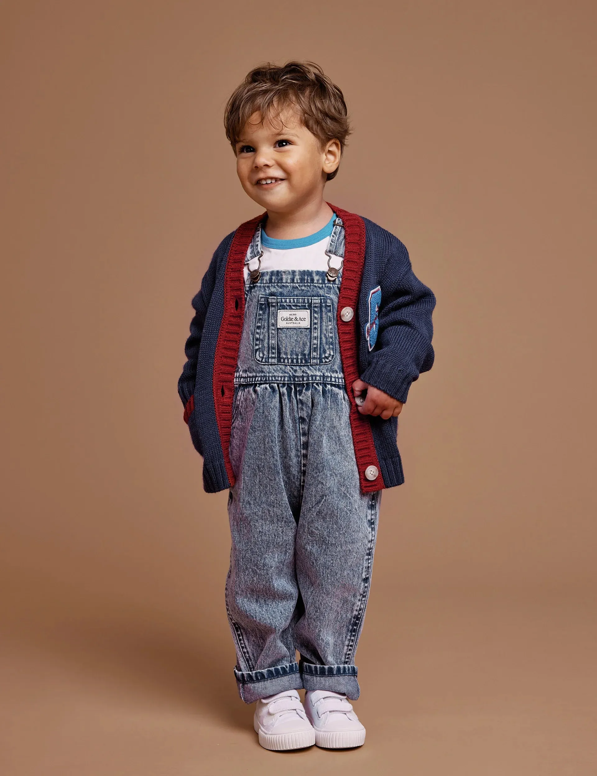 Austin Vintage Washed Denim Overalls - Dark Denim