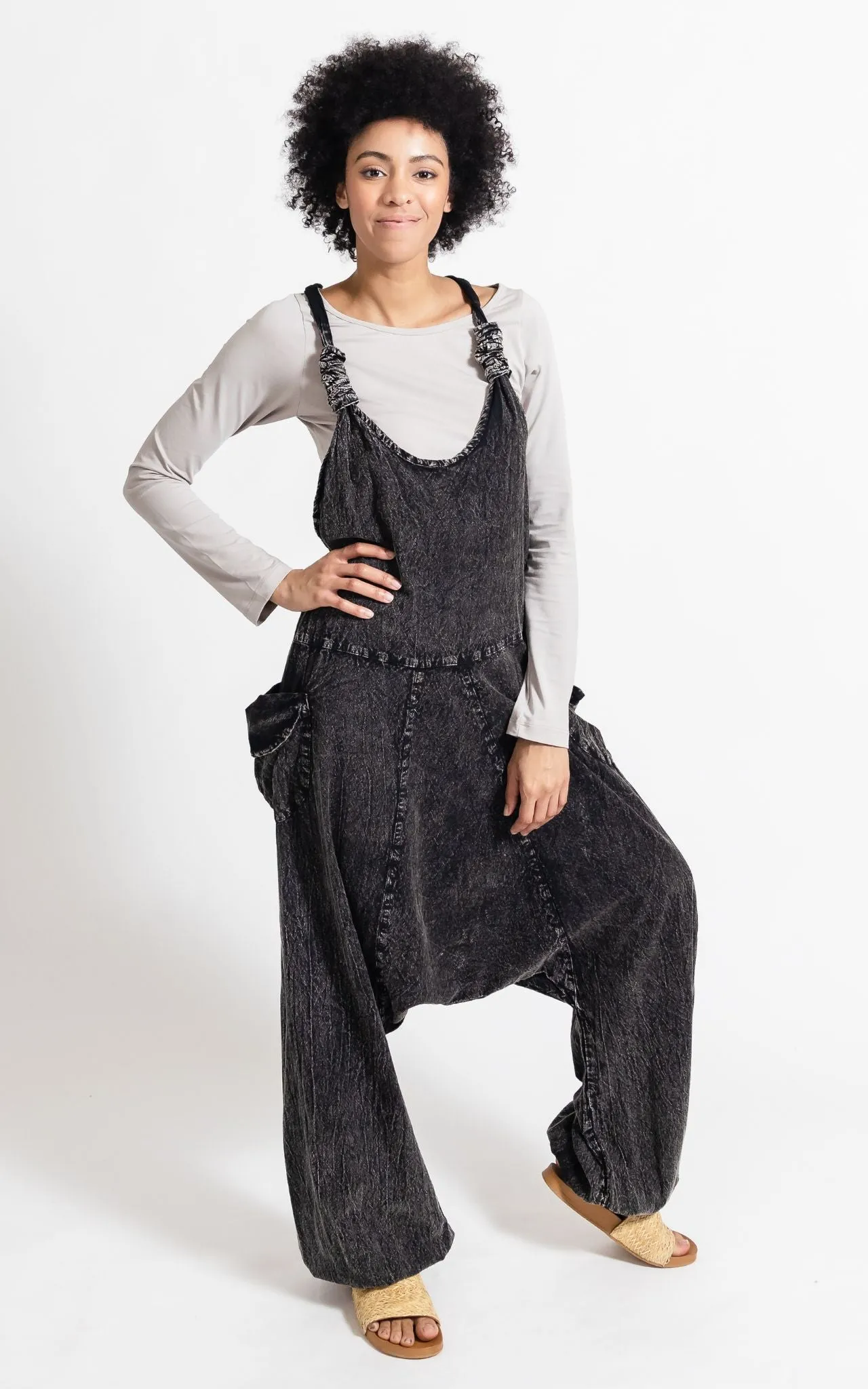 Bahini Overalls - Long Stonewashed