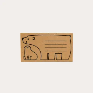 Bear Message Wooden Stamp