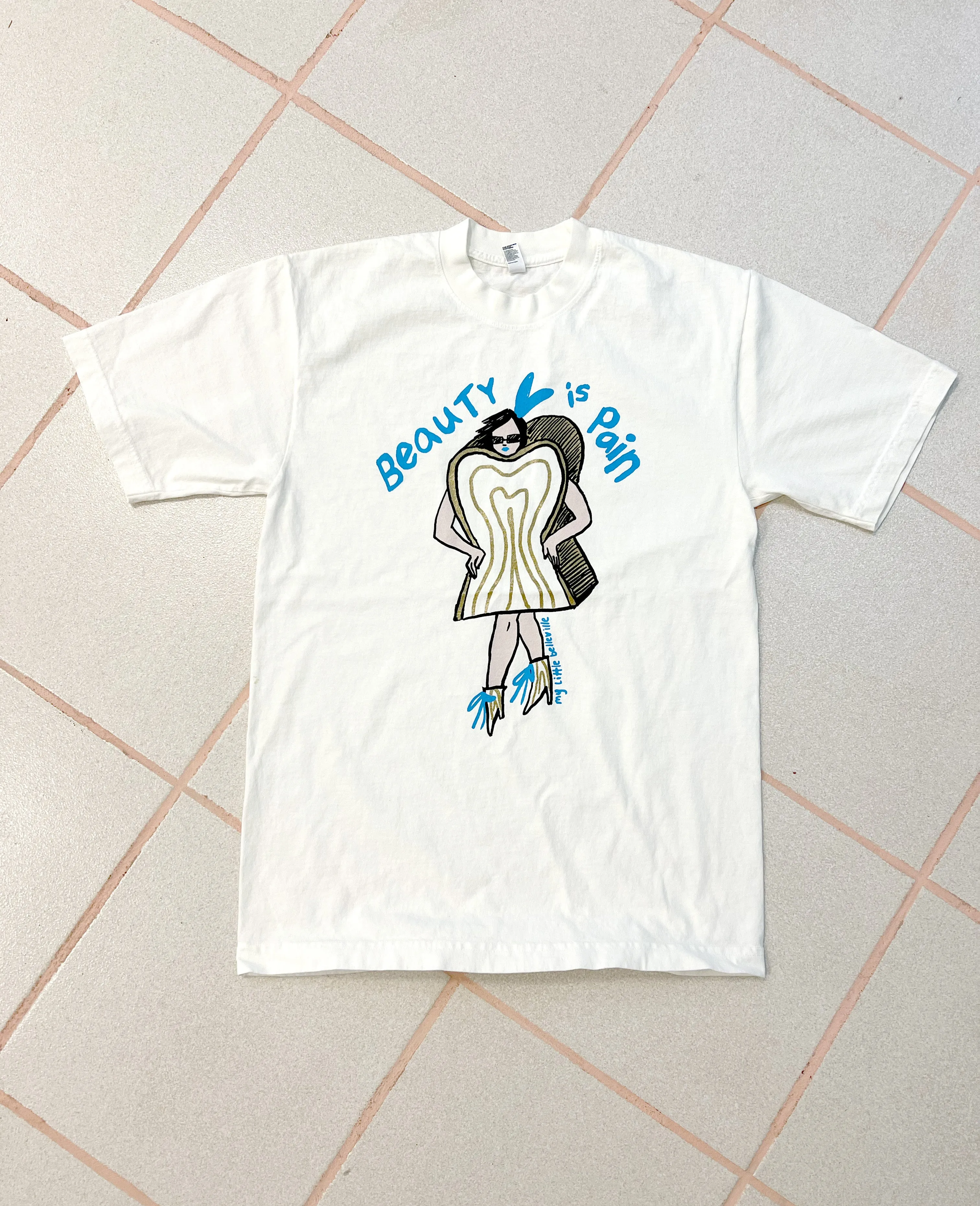 Beauty is Pain Bread Tee | French Tee | Made in USA | Unique illustrated | 100% cotton | Screen-printed