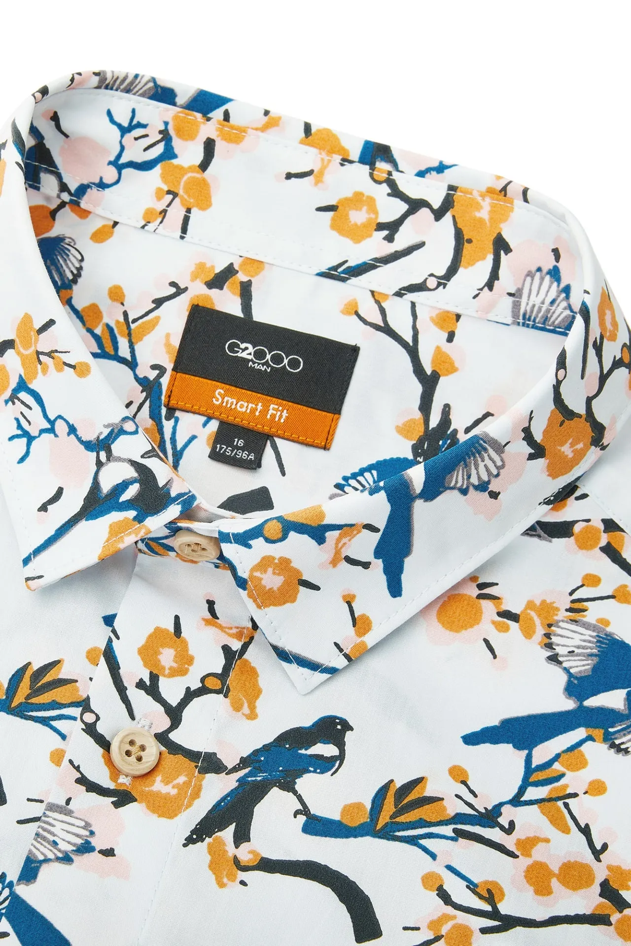 Bird Print Casual Short Sleeve Shirt