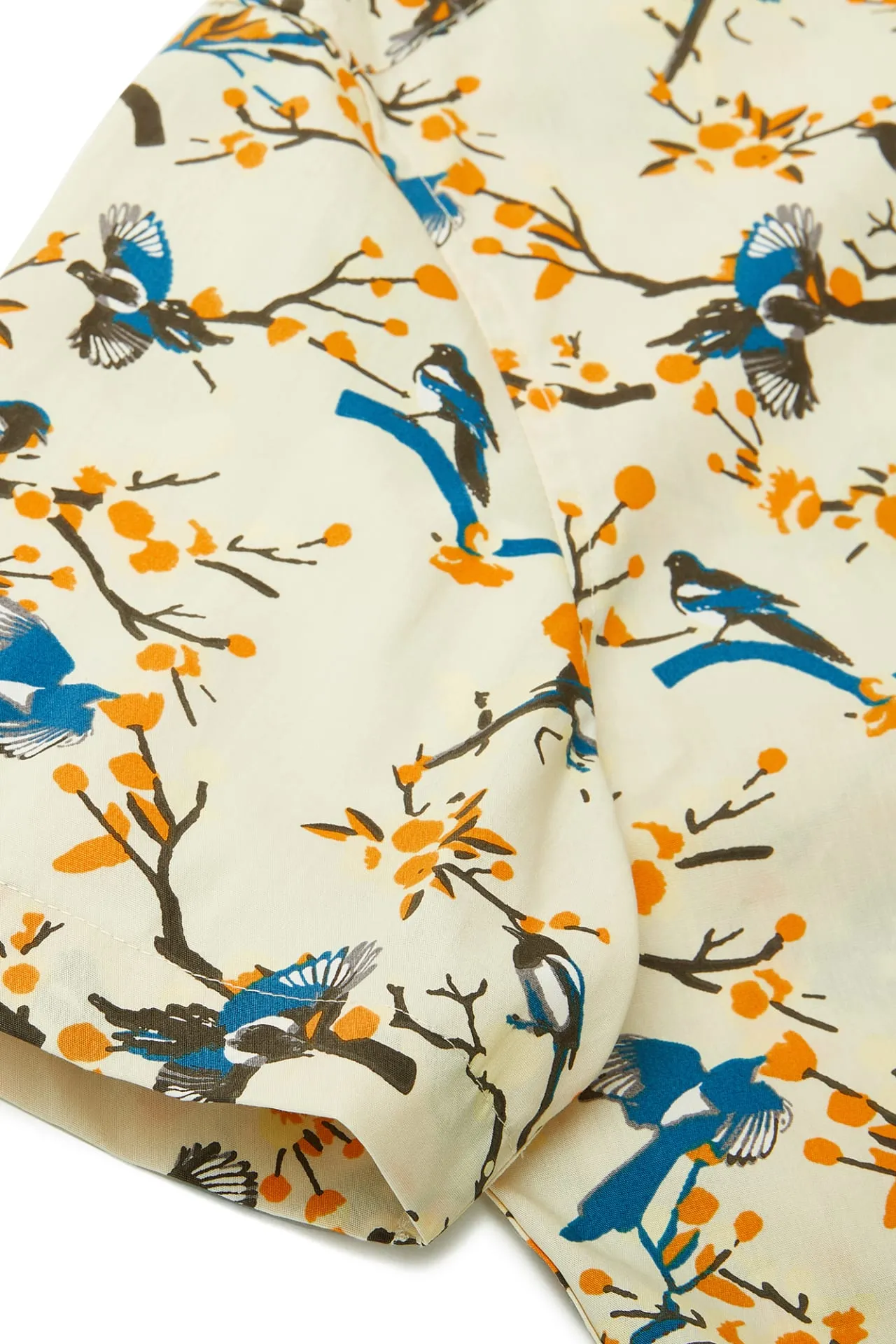 Bird Print Casual Short Sleeve Shirt