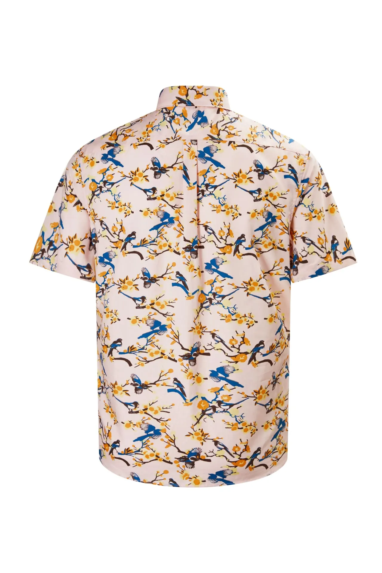 Bird Print Casual Short Sleeve Shirt