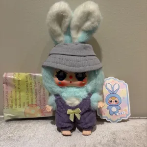 Blue with Purple Overalls (rare liquid eyes) - Macaron by Baby Three