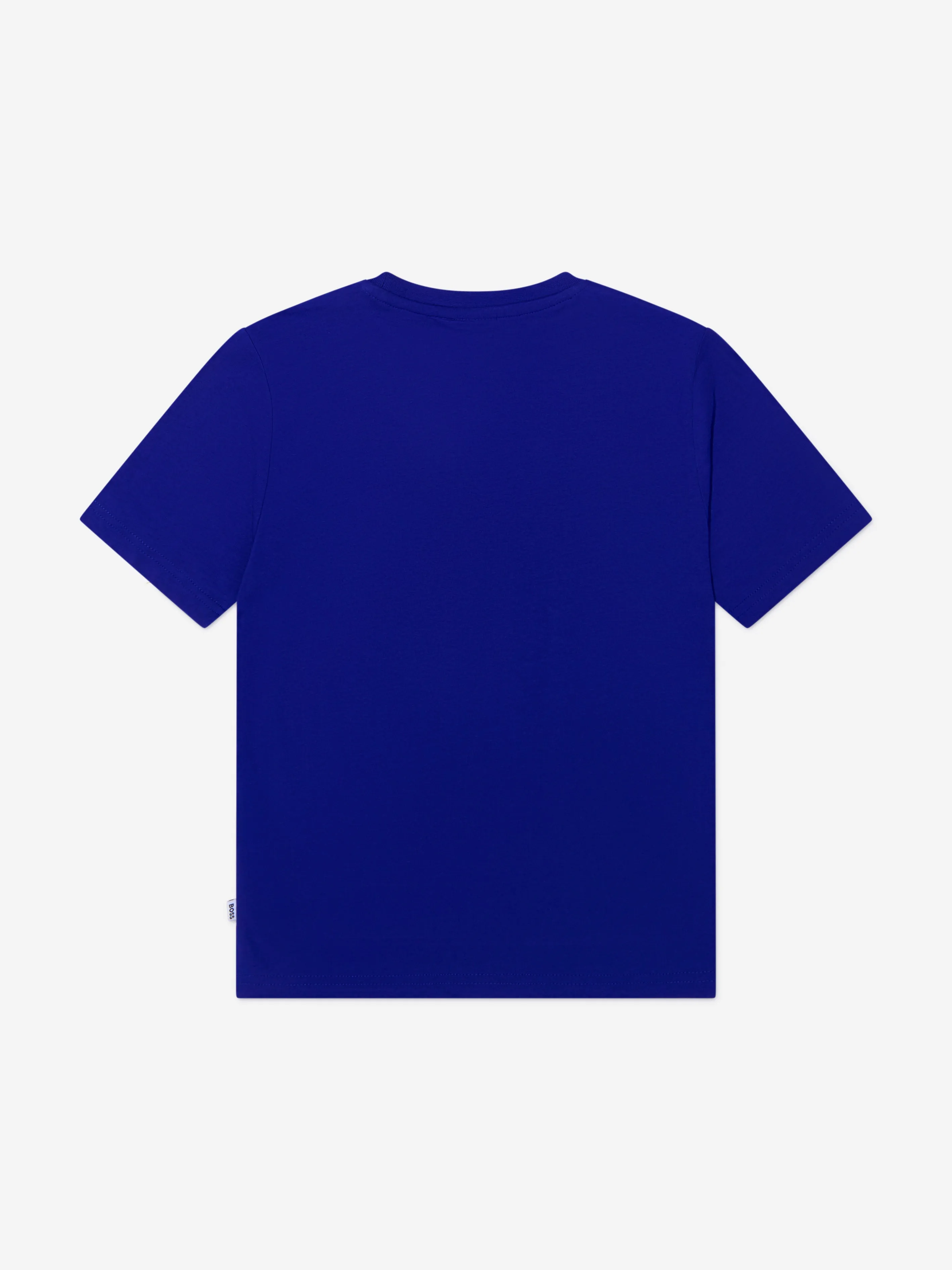 BOSS Boys Logo Print T-Shirt In Blue