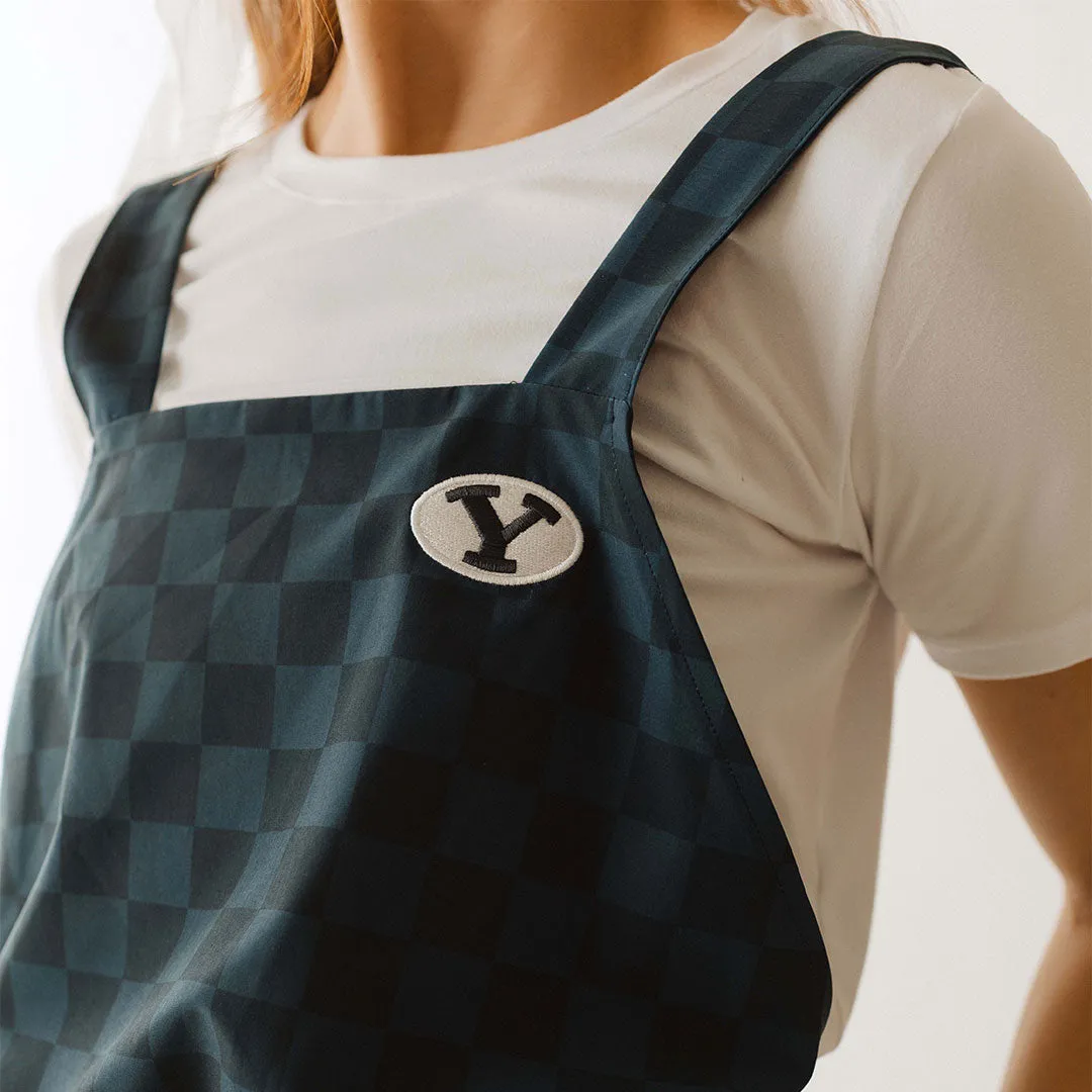 BYU Audrey Trouser Overalls, Blue Check