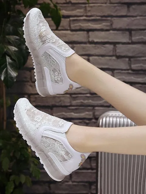 Casual Patchwork Slip On Casual Sneakers