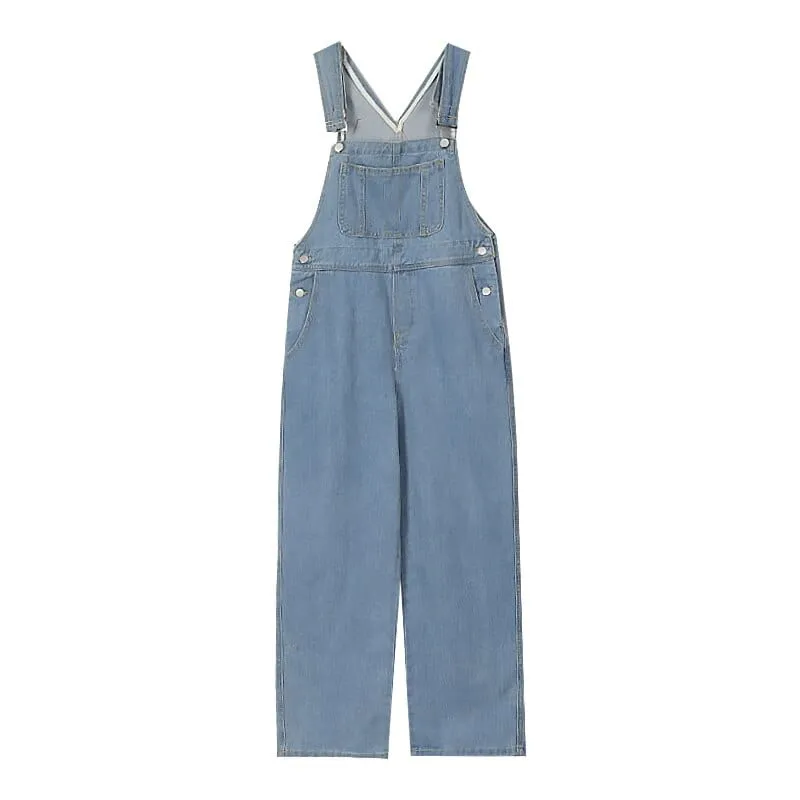 Casual Straight Denim Overall