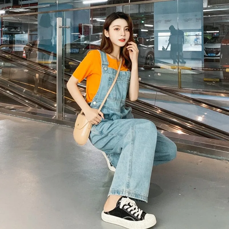 Casual Straight Denim Overall