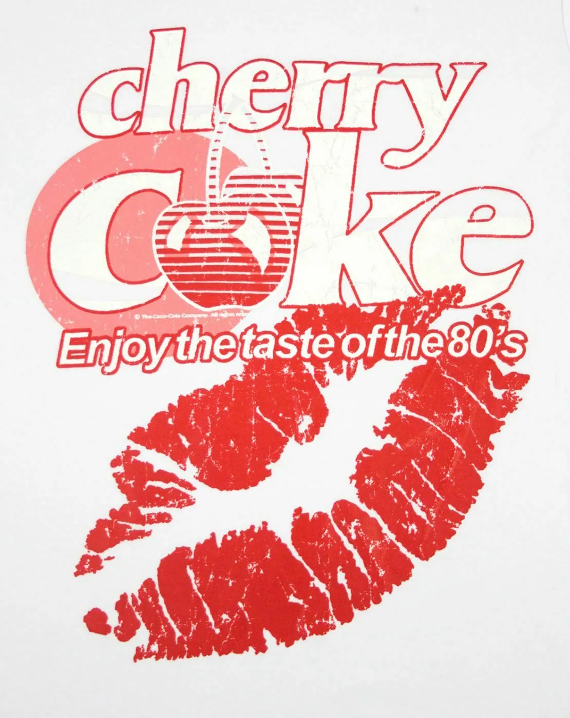 Coca Cola Cherry Coke Womens White T-Shirt