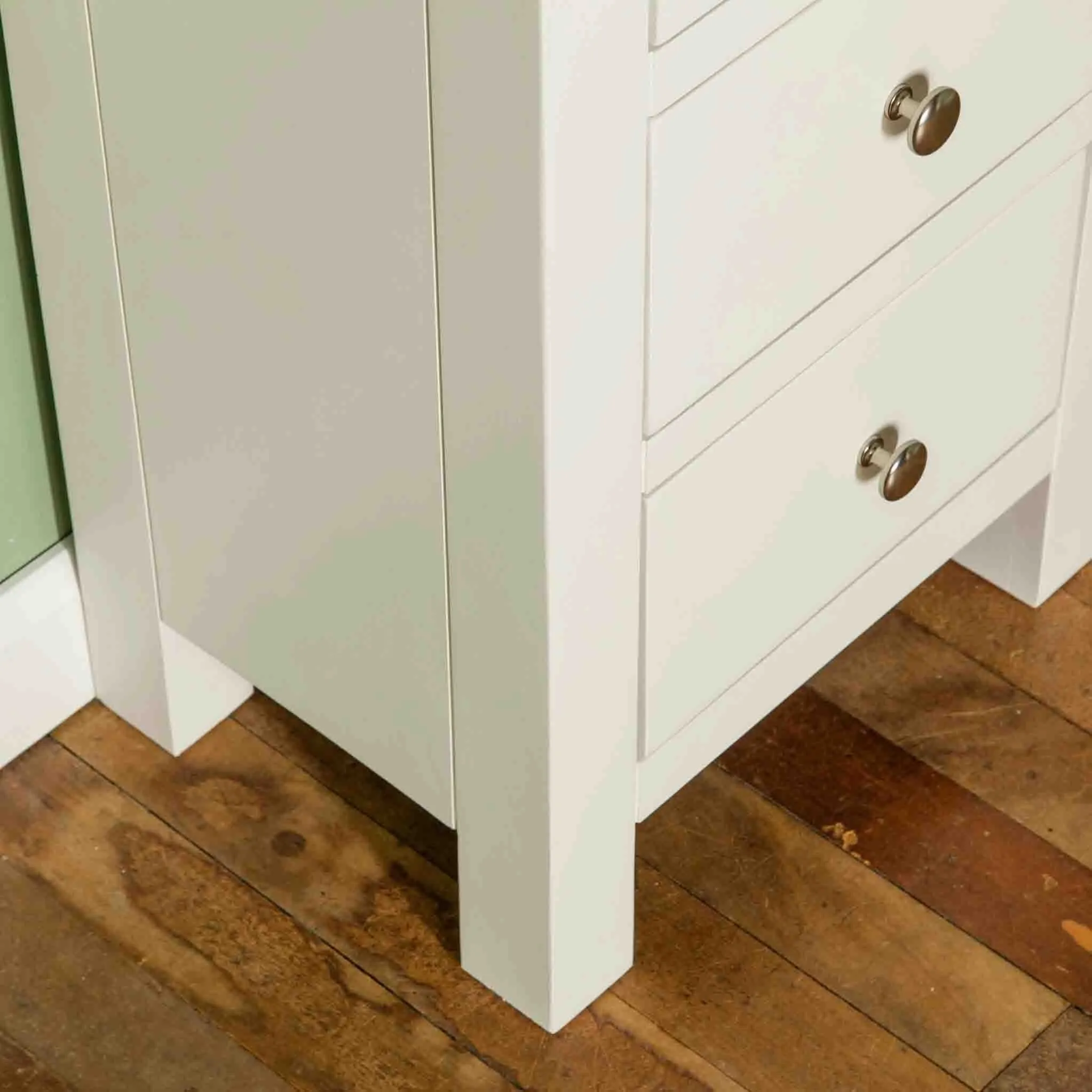 Cornish White 5 Drawer Tallboy