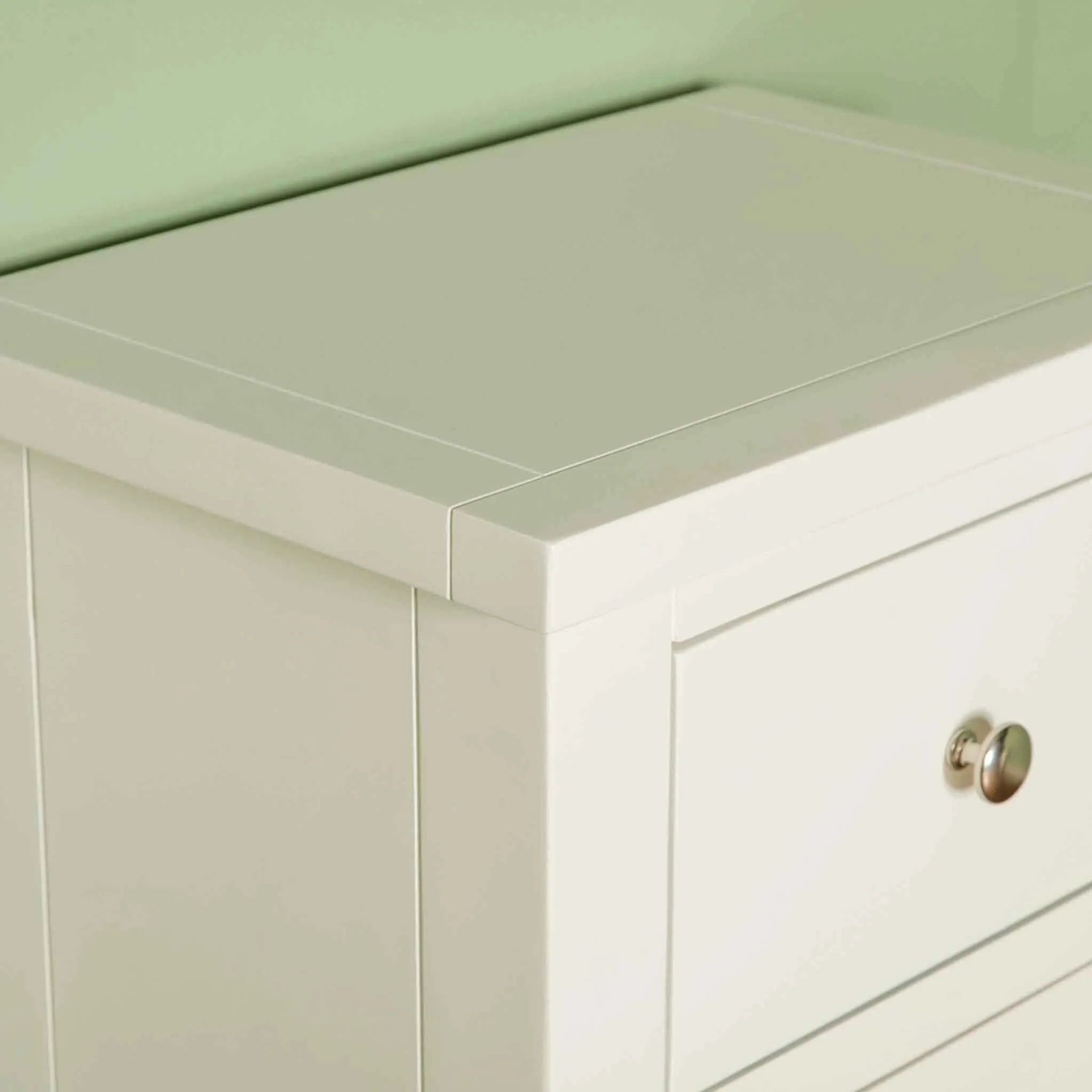 Cornish White 5 Drawer Tallboy