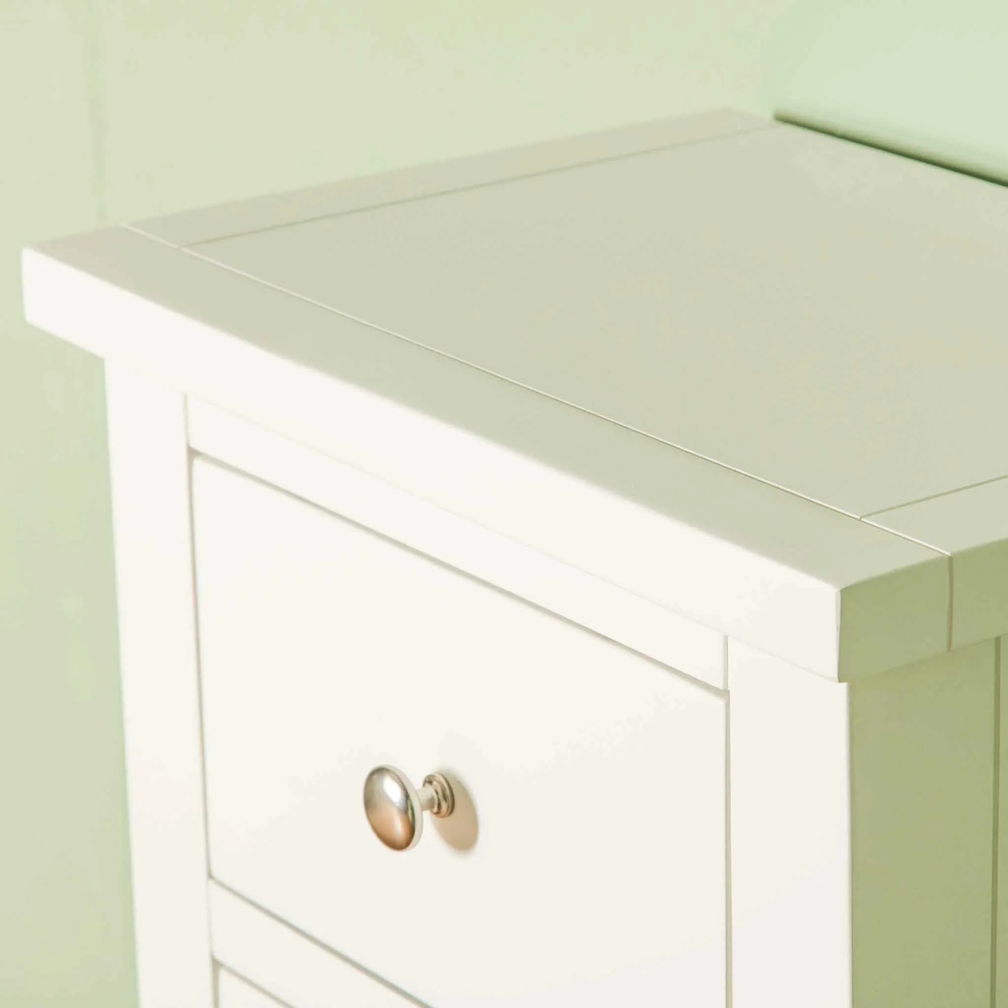 Cornish White 5 Drawer Tallboy