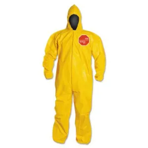 DuPont™ Tychem® 2000 Coveralls with Attached Hood, Bound Seams, Yellow, 5X-Large, QC127B-5X