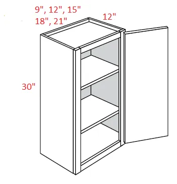 EB10-1530 Elegant White Assembled 15x30 Wall Cabinet