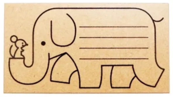 Elephant Message Wooden Stamp