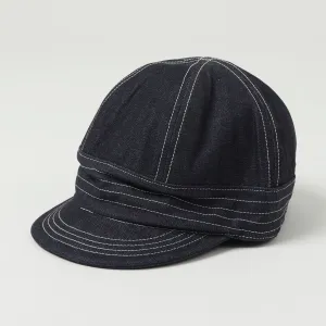 Freewheelers 2217003 "Guthrie" 10oz Denim Cap - Indigo