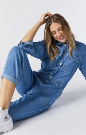 IDA OVERALL IN LIGHT BLUE DENIM