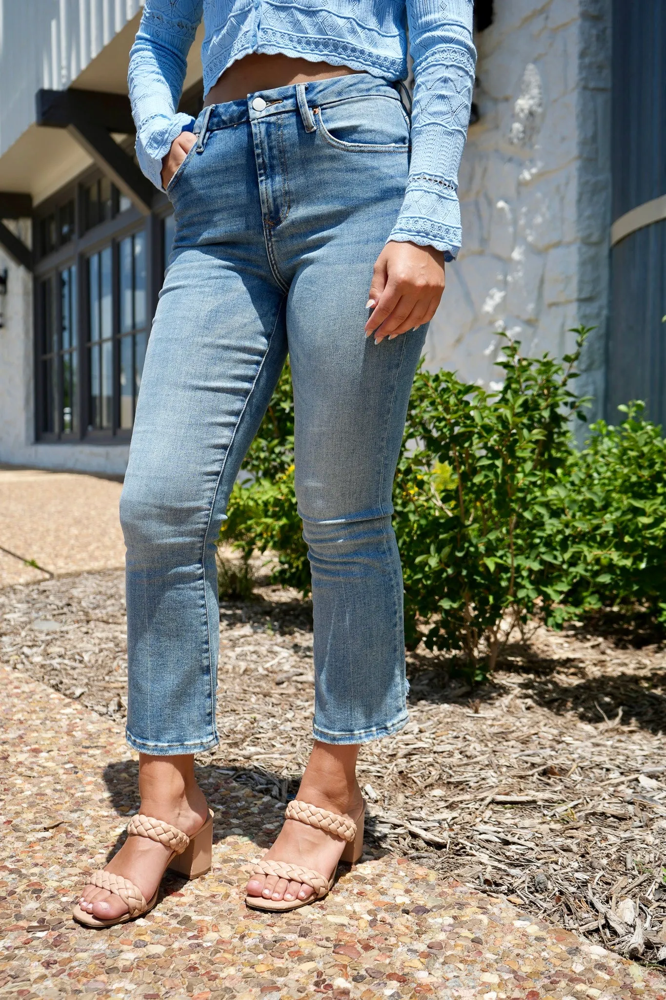 Jeanne Super High Rise Cropped Flare - Cambrion [Dear John Denim]