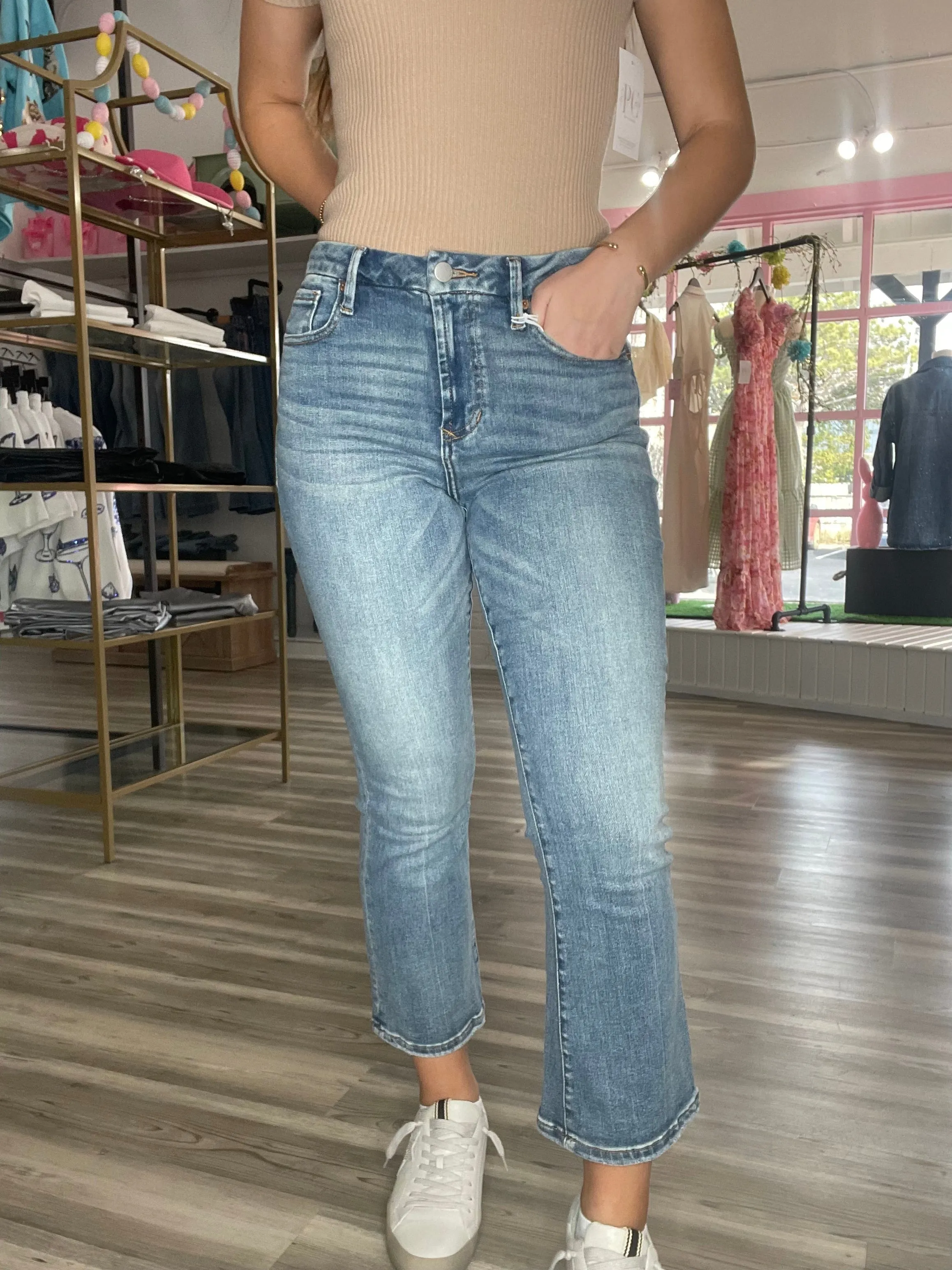 Jeanne Super High Rise Cropped Flare - Cambrion [Dear John Denim]