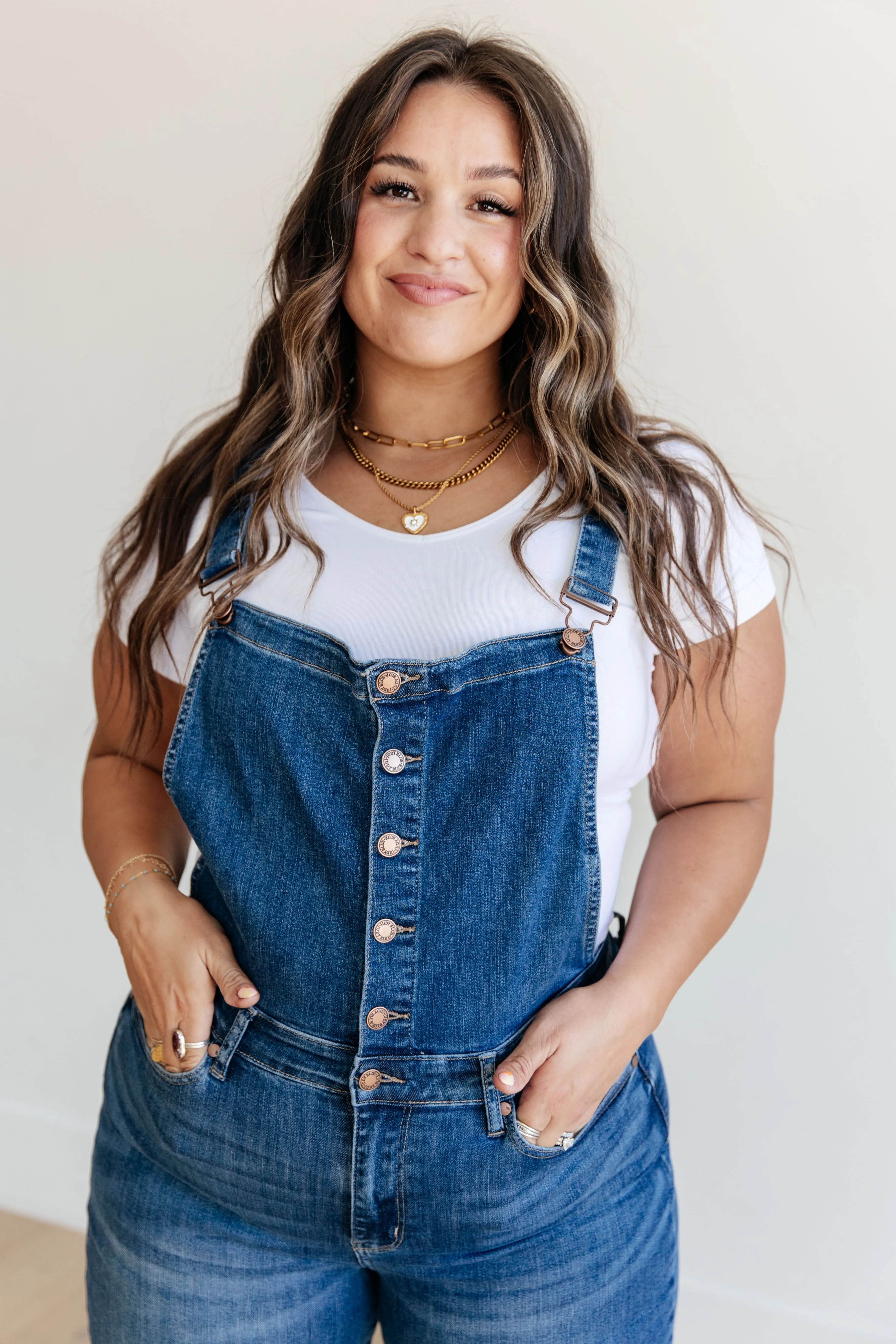 Judy Blue High Rise Crop Wide Leg Denim Overalls (1XL-3XL)