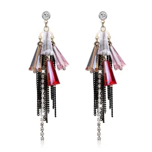 Kairangi Tassel Earrings for Women Crystal Fashion Tassels Earrings for Girls and Women