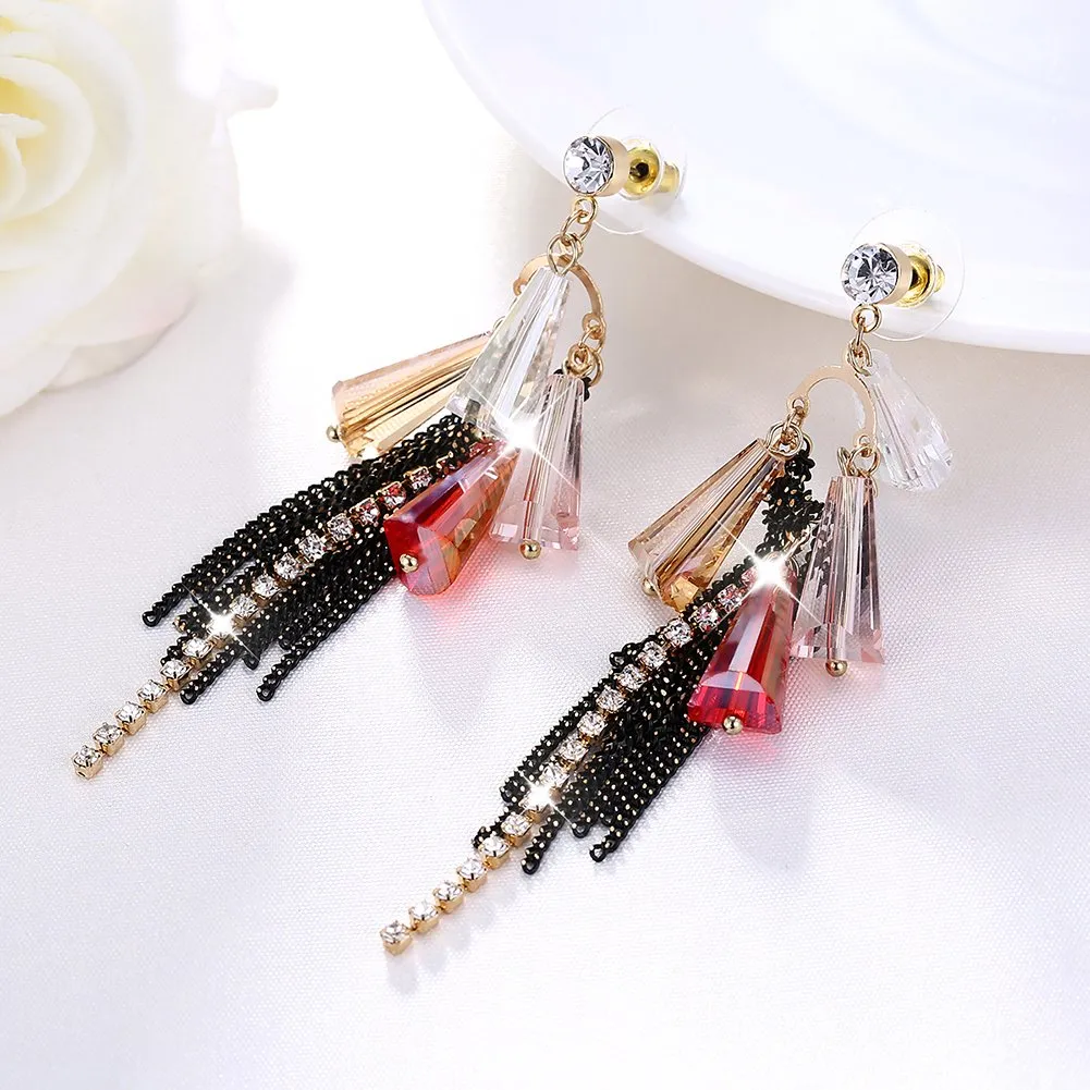 Kairangi Tassel Earrings for Women Crystal Fashion Tassels Earrings for Girls and Women