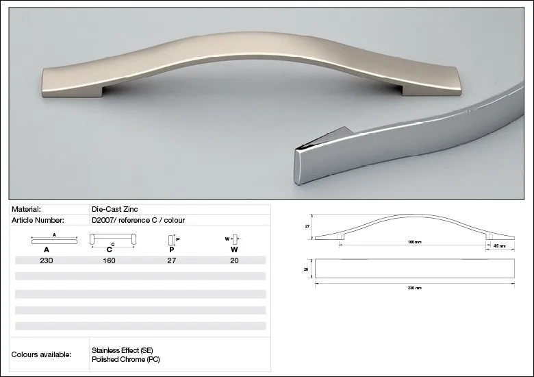 KETHY D902 CABINET PULL HANDLE 160MM