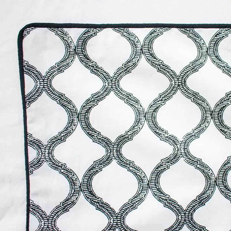 Lace Screen Black Lounge Cushion 55 x 55cm