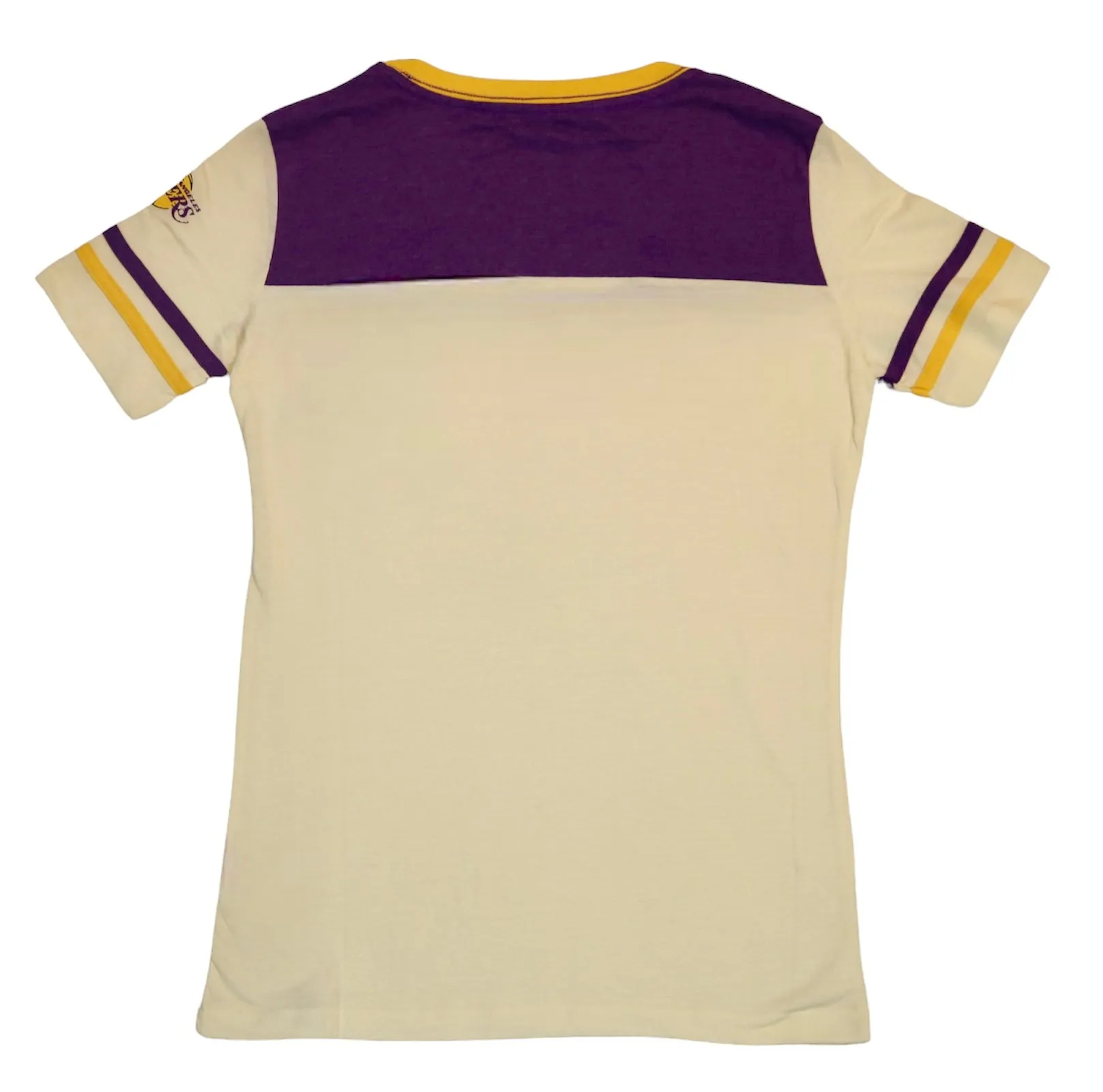 Lakers Womens Throwback Vneck Short Sleeve Tee