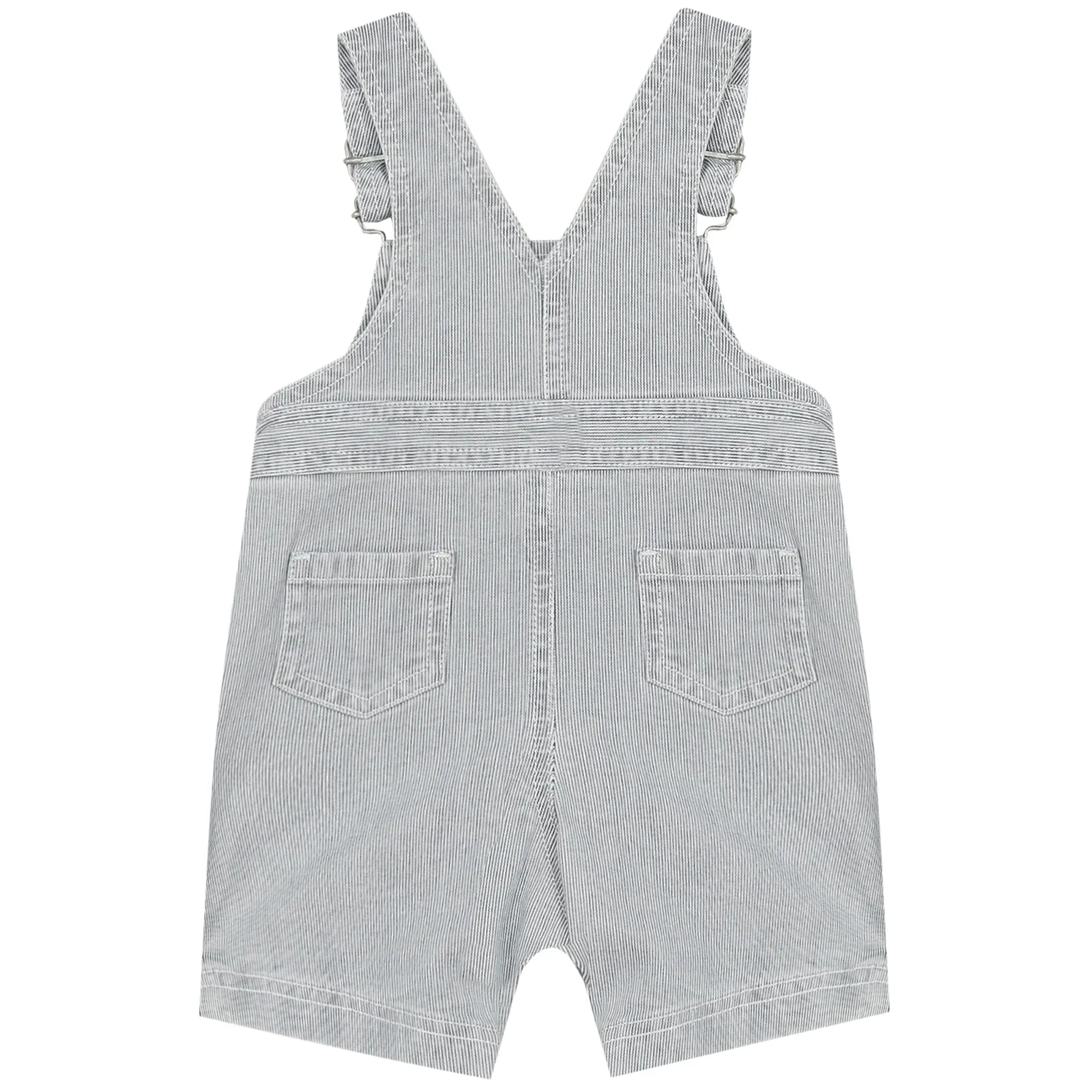 Light Blue Striped Baby Overalls - FINAL SALE