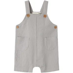 Lil'Atelier Limestone Homan Loose Overall Shorts