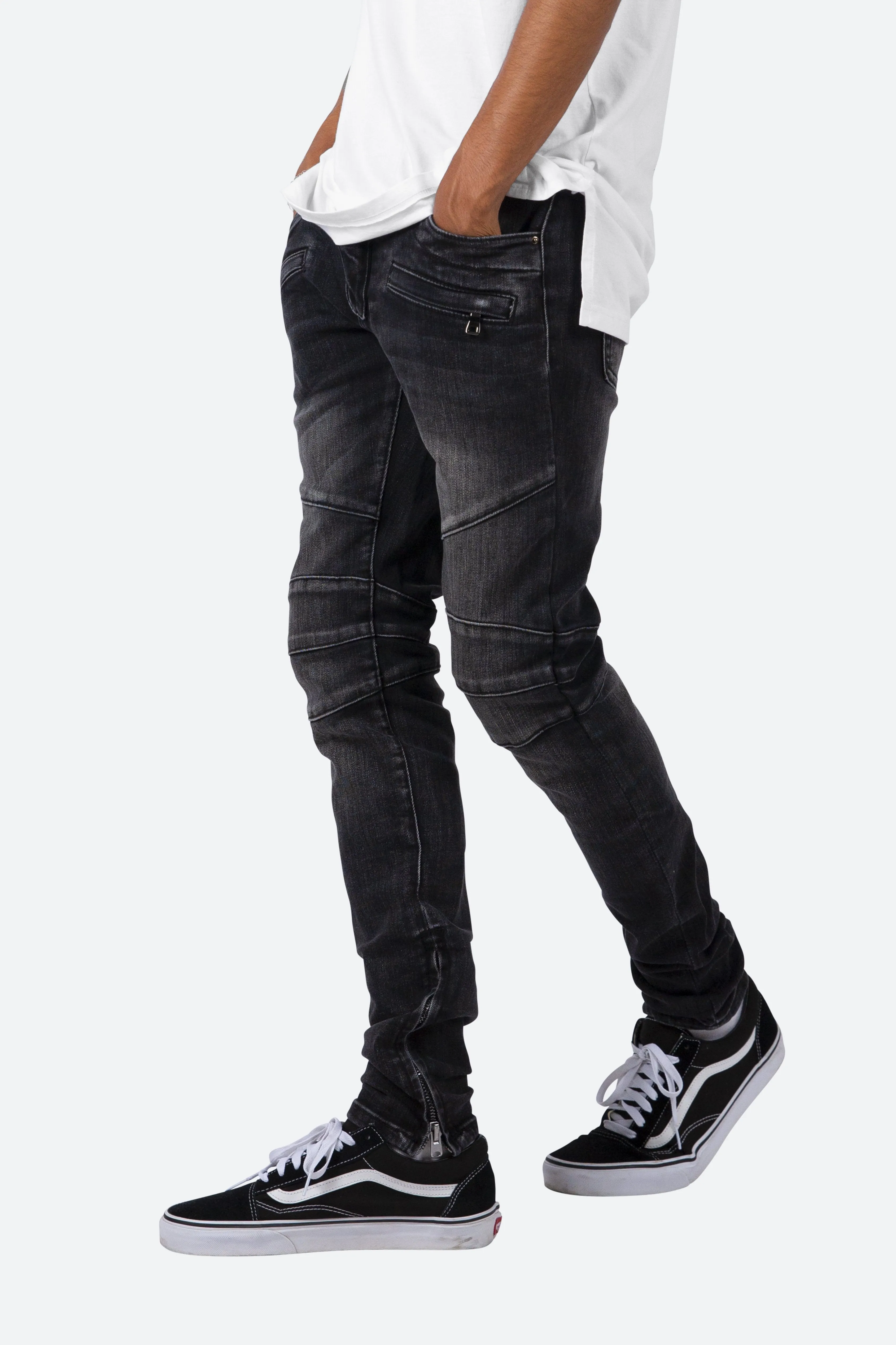 M171 Stretch Moto Denim - Black