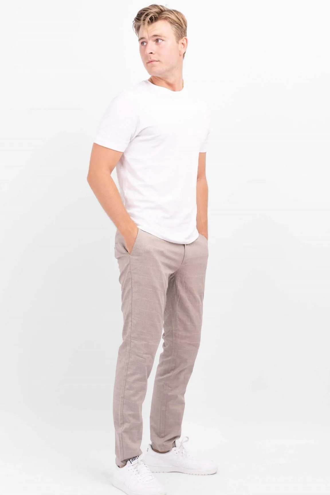 Mark Trousers checked - Beige