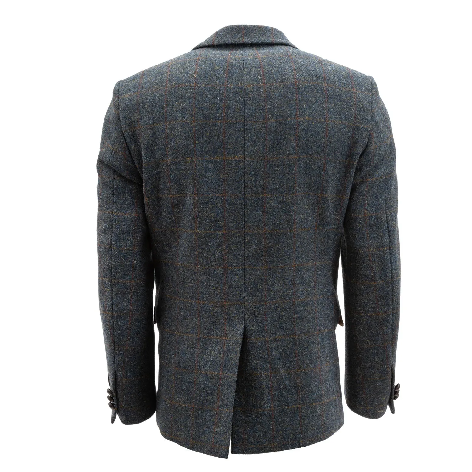 Mens Barra Harris Tweed Jacket Blue Multi