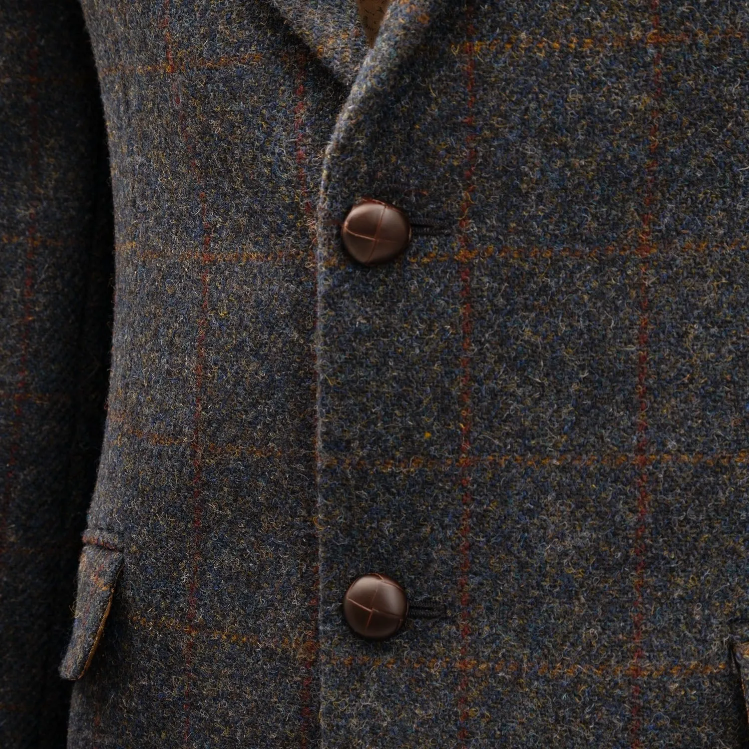 Mens Barra Harris Tweed Jacket Blue Multi