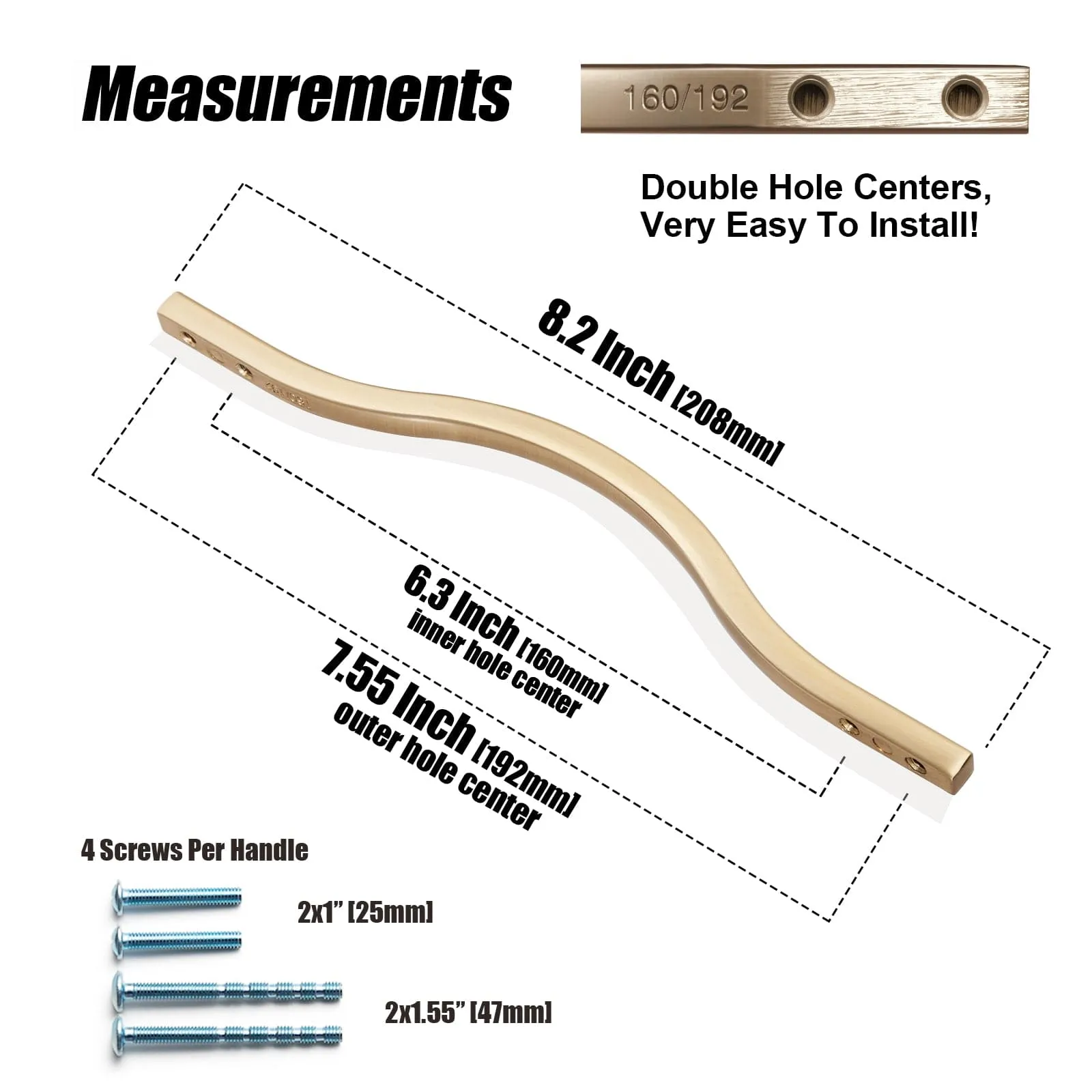 Modern Wardrobe Cabinet Pulls Luxurious Drawer Pull Dual Mount